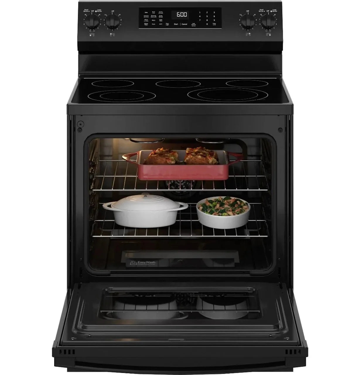 30 Inch Free Standing Radiant Range with 5 Elements and Steam Clean J53147
