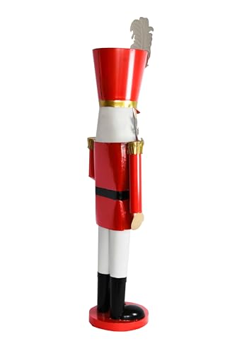 Giant Hand-Painted Red Christmas Nutcracker Soldier Ornament on Stand T877