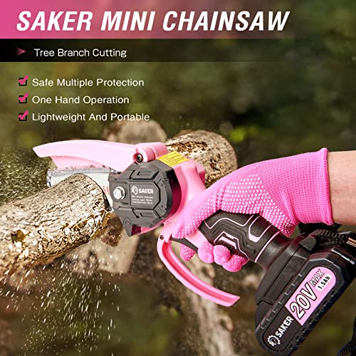 Mini Chainsaw Cordless, Handheld Pruning Saw for Tree Branches C763319