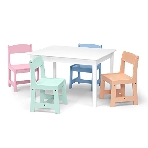 Kids Table and 4 Chairs Set, White H363890