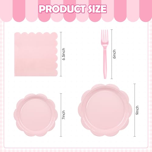Ivory Paper Plates and Napkins Set for 50 Guests, Disposable Tableware with Utensils M509