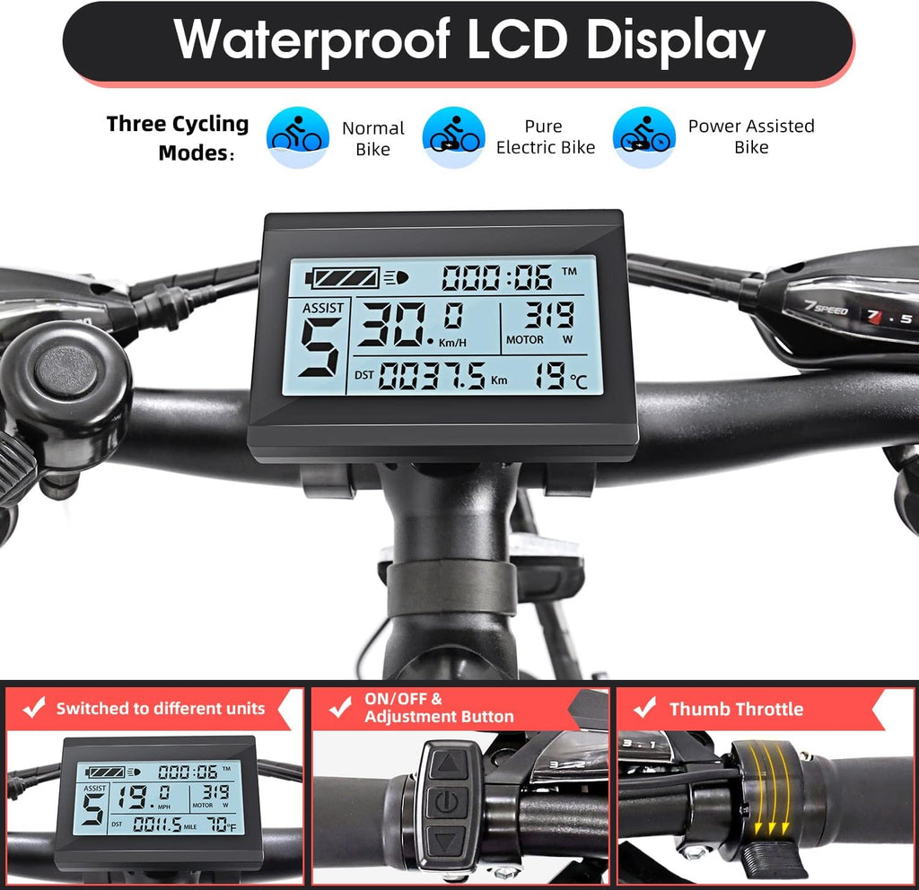 Electric Bike for Adults 500W Mountain Bike with 48V 13AH Removable Battery 26 Inch I332075
