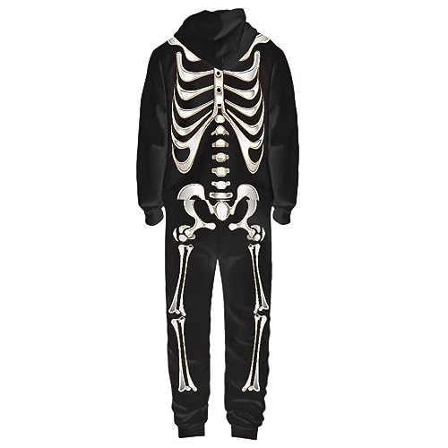 Adult Onesie Hooded One-Piece Pajama Zipper Jumpsuit for Men and Women I930