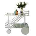 Trolley On Wheels Kitchen Storage Trolley Iron Dining Car Office Tea Cart Showroom Wine Station Home Dining Glass Shelf Aesthetic Room Decor