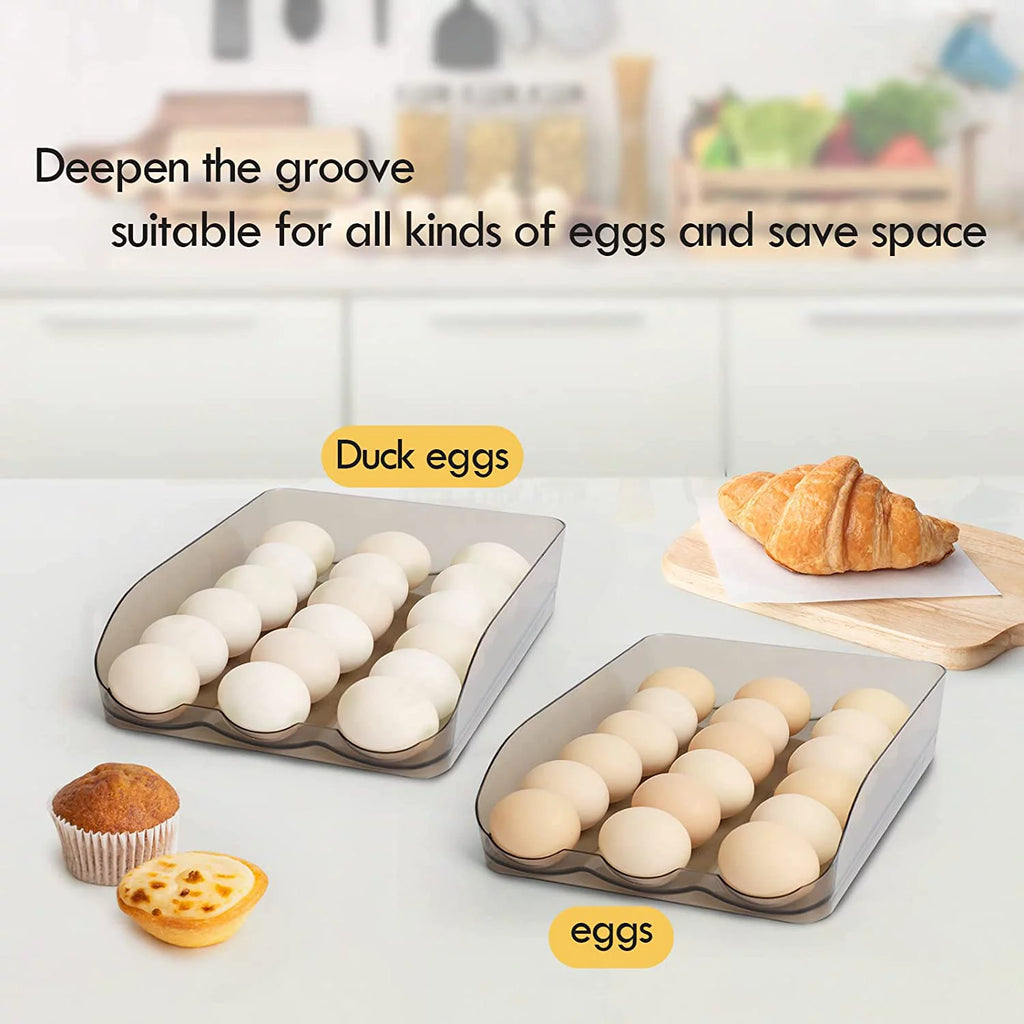 Large Capacity Auto Rolling Egg Holder for Refrigerator, 3 Layers V658816
