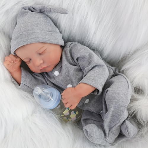 18 Inch Realistic Reborn Baby Doll with Vinyl Body and Accessories Q173