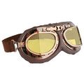 GGBuy Motorcycle Goggles Vintage Pilot Glasses Motorbike Helmet Eyewear Cruiser Scooter Aviator Ridding Goggles