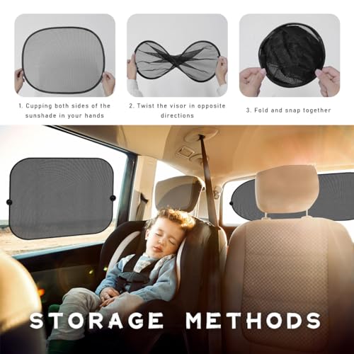 Car Window Shade, 20"×40" Rear Window Protector with Suction Cups, Blocks UV Rays I79070