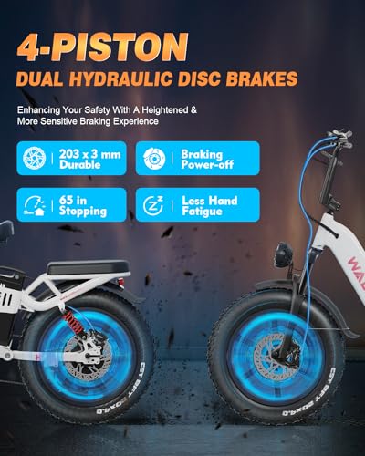 Electric Bike for Adults, 48V 40Ah Dual Motor, 20 Inch Fat Tire Full Suspension, Step Thru O992216