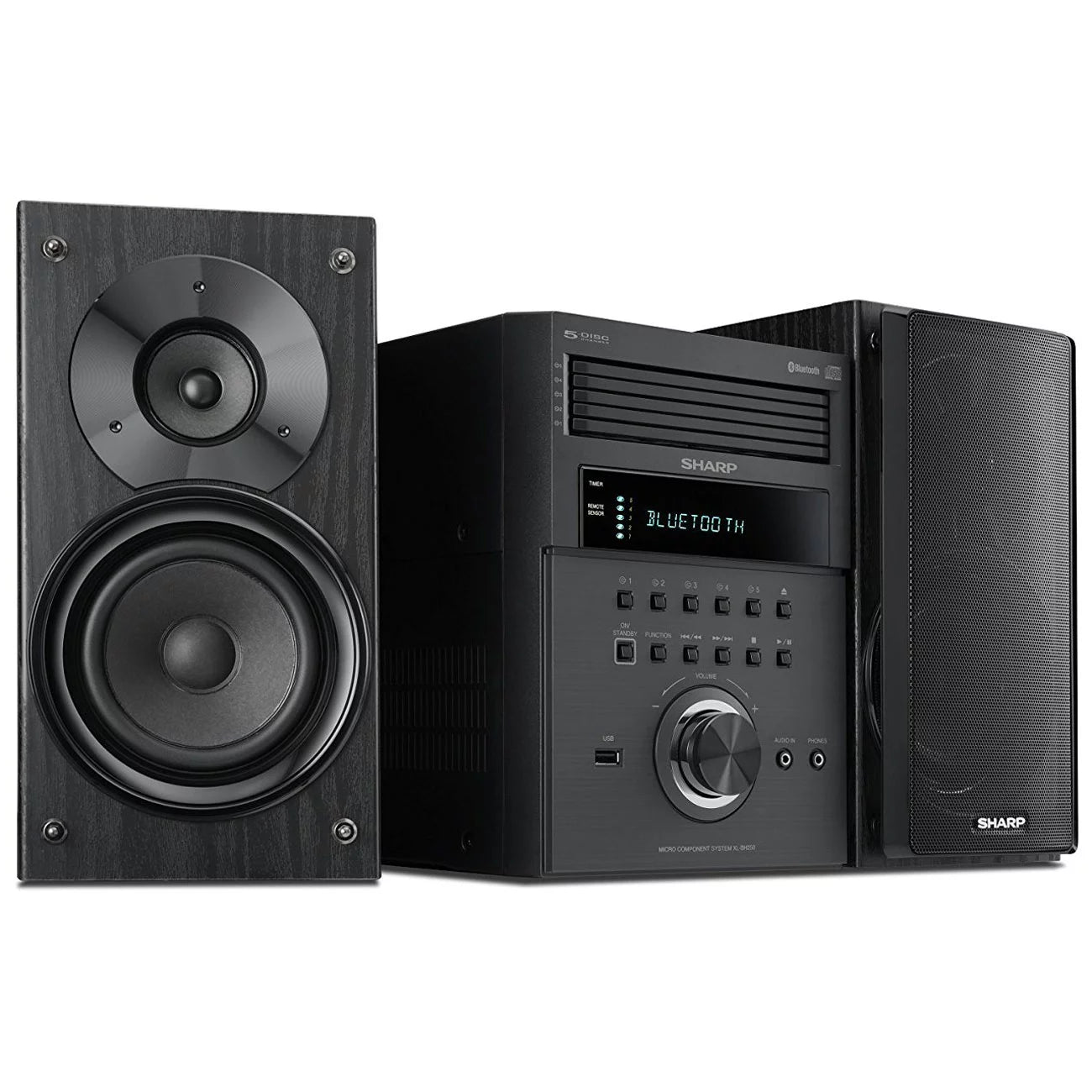 5-Disc Micro Shelf Speaker System with Bluetooth, USB Port, AM/FM E5879