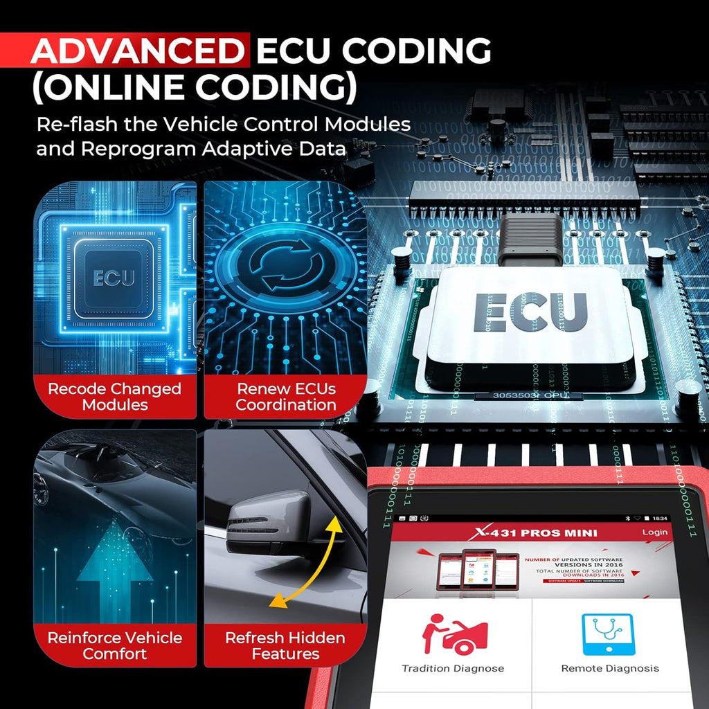 ECU Coding Diagnostic Scanner, Bi-Directional Scan Tool with Bluetooth H6987
