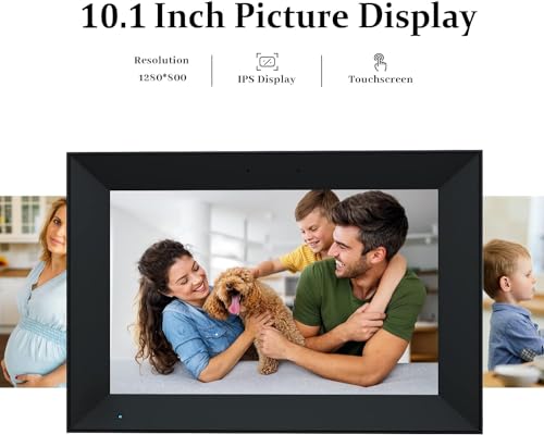 WiFi Digital Photo Frame 10.1 Inch IPS HD Touch Screen with 32GB Storage O9566