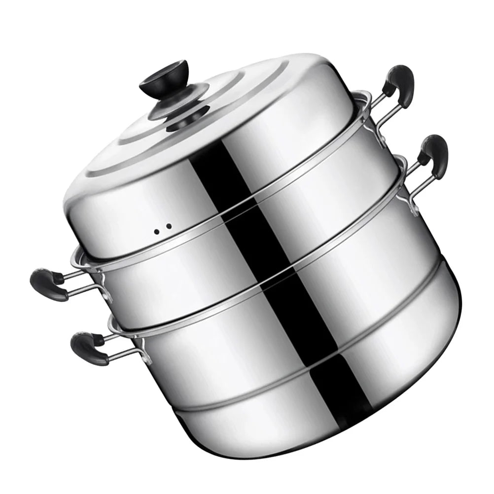 Stainless Steel Three Layers Steamer Pot L604
