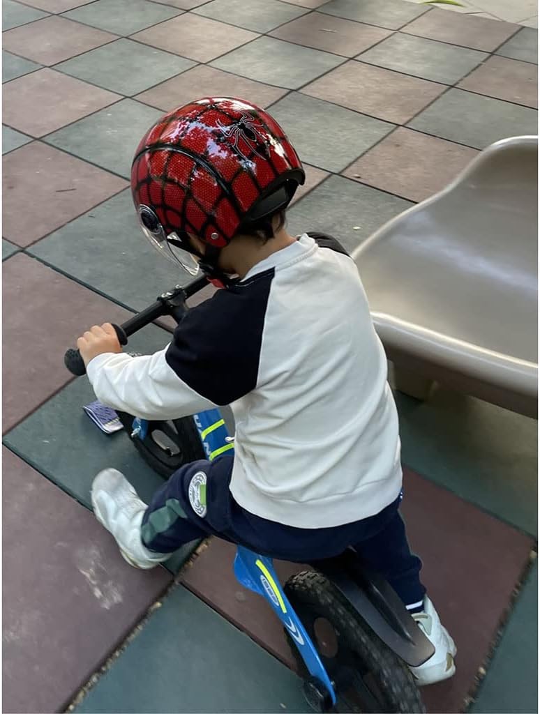 Kids Motorcycle Half Helmet with Visor, Lightweight Retro Scooter Helmet N53860