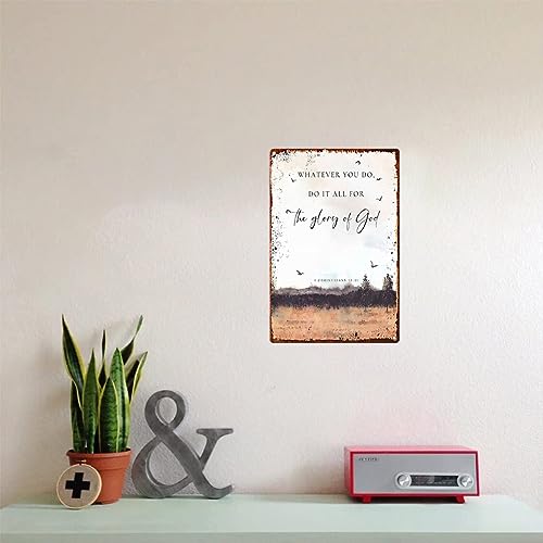 Bible Verse Wall Art Metal Sign for Bedroom Decor J896