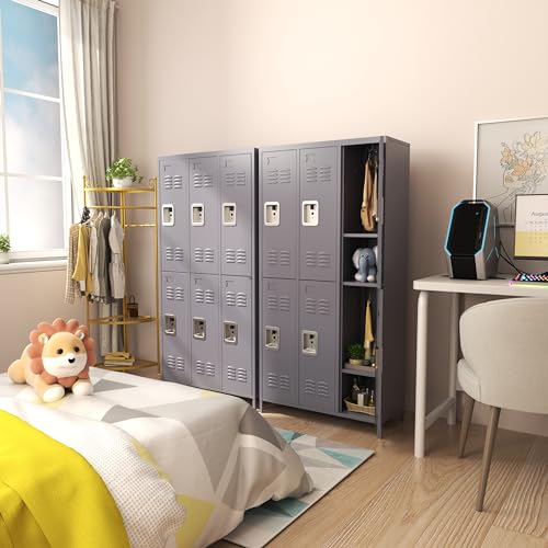 Steel Lockers for Employees, Lockable Storage Cabinet with Assembly X270