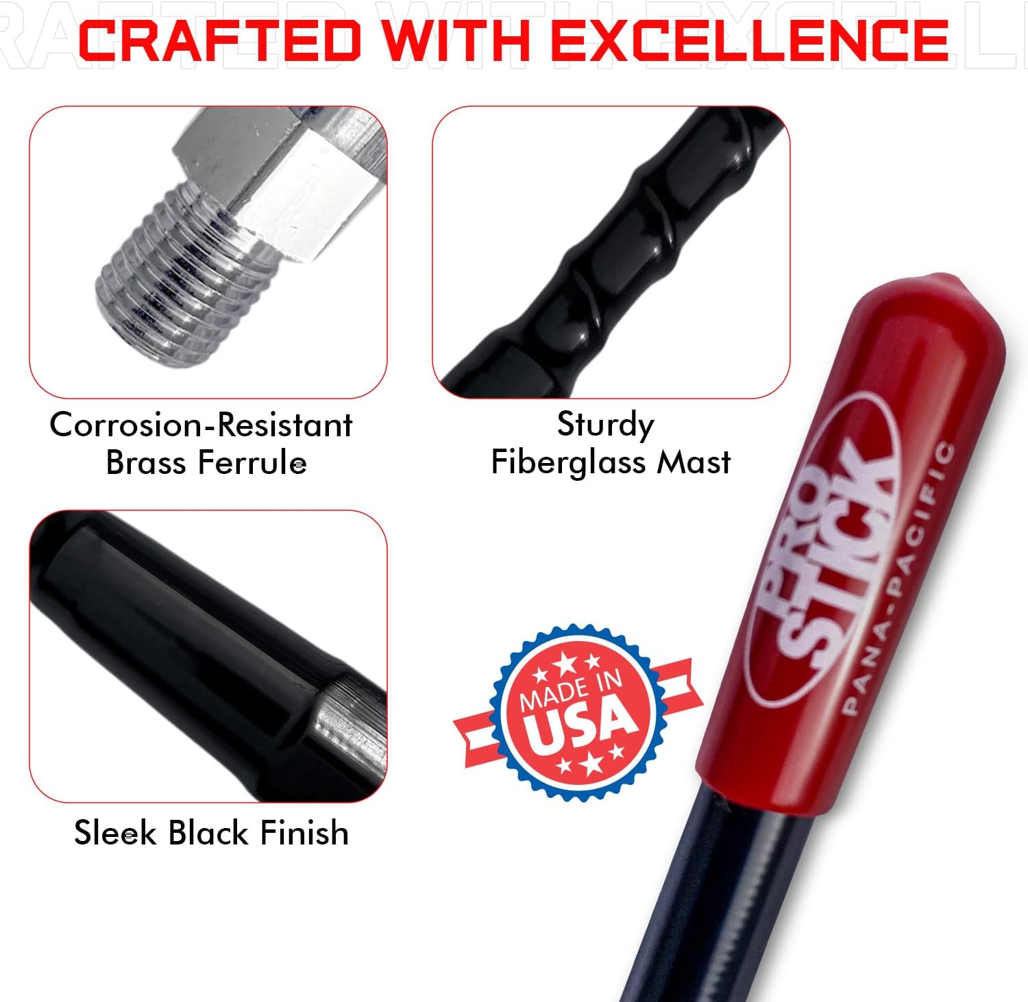 CB Radio Antenna 4 Foot Fiberglass with Stainless Steel Spring M953816