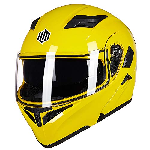Motorcycle Dual Visor Flip Up Modular Full Face Helmet E739050