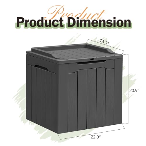31 Gallon Outdoor Deck Box for Patio Furniture and Garden Tools W716487
