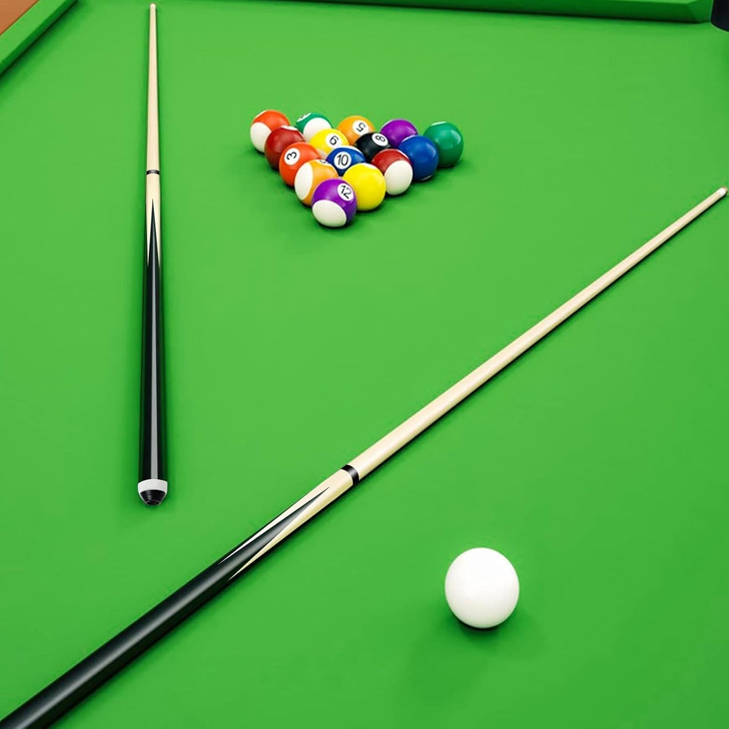 Wooden Billiard Cue Stick for Pool Table Practice I8760