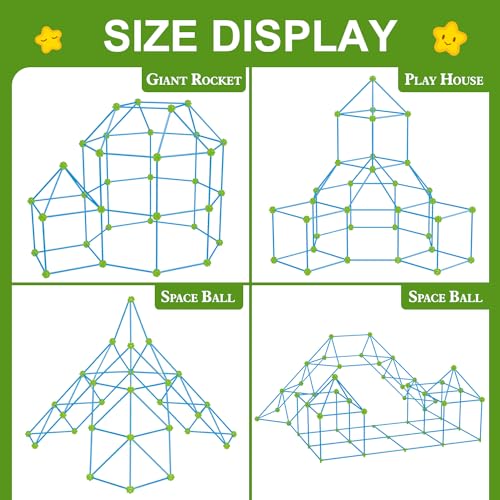 Fort Building Kit for Kids, STEM Construction Toys, 140 Pieces V503086
