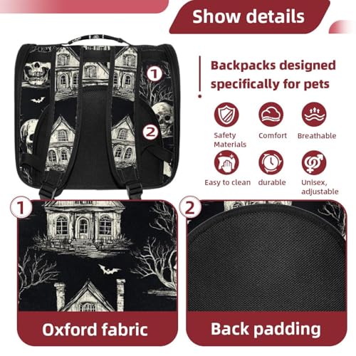 Halloween Cat Backpack Carrier, Breathable Bubble Pet Backpack R5452