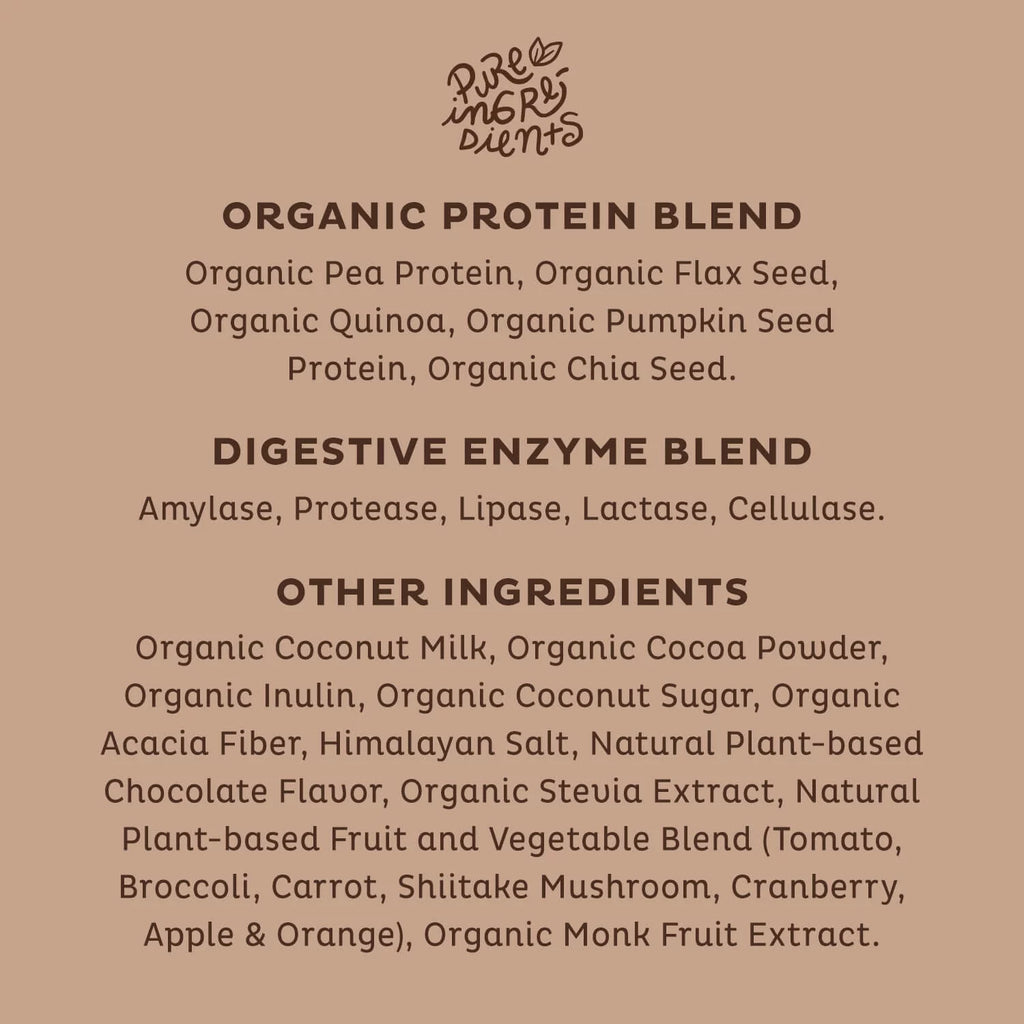 Vegan Protein Powder Chocolate, Organic Pea Protein Blend, Plant Based M725276