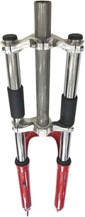 Bicycle Red Fork 26" and 1 1/8" Headset Combo- Triple Tree Suspension Fork w/Double Shoulder-Gas Motorized Bike