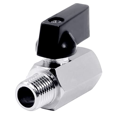 Beduan Brass Mini Ball Valve NPT Female x Male Shut-Off Valve