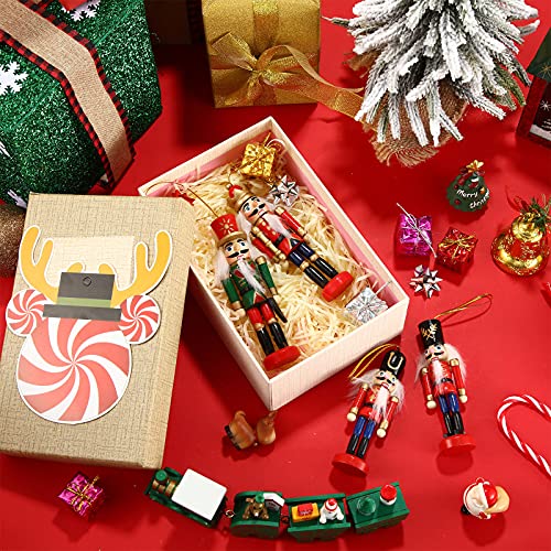 Christmas Nutcracker Ornament Wooden Soldier Hanging Decorations (12 Pcs) U493935
