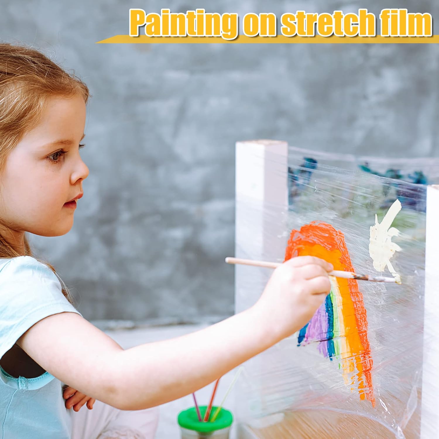 Stretch Film Roll 16.5 Inch x 2000 ft Clear Plastic Wrap for Moving H16498