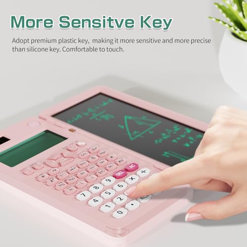 Scientific Calculator with Notepad, 2-Line Display, Solar and Battery Powered Q967
