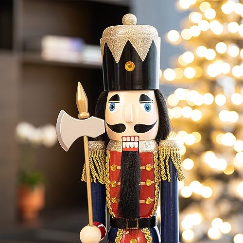 Wooden Nutcracker Decoration 42 Inch Christmas Indoor Outdoor C418758