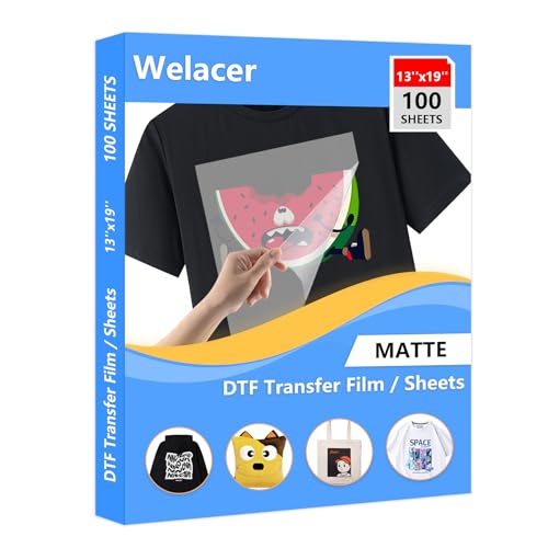 100 Sheets A4 Double Sided DTF Transfer Film Paper for Inkjet Printer E196039