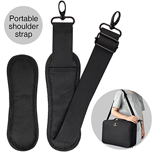 Large Capacity 3 Layer Makeup Case Cosmetic Organizer with Brush Bag R31262