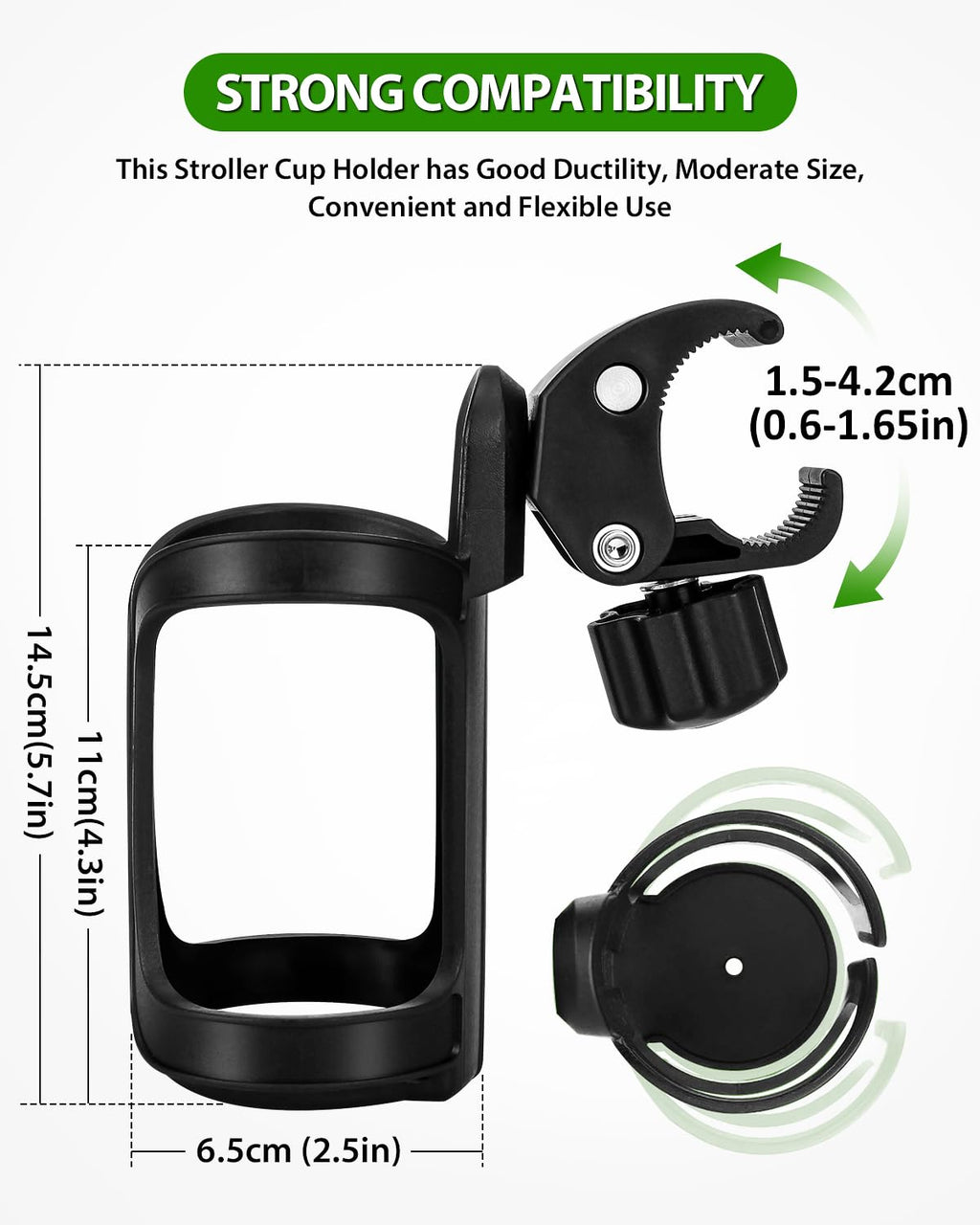 Stroller Drink Holders, Universal Cup and Bottle Holder D304