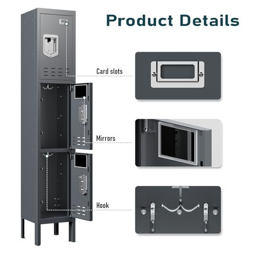 Metal Cabinet with Lockable Door for Office, Gym, School, Home A290