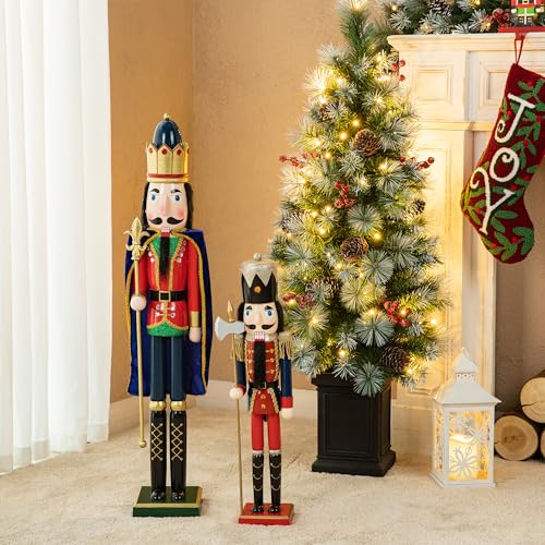 Wooden Nutcracker Decoration 42 Inch Christmas Indoor Outdoor C418758