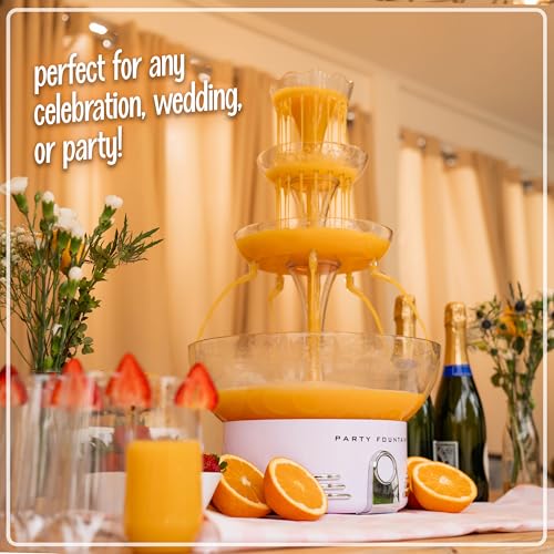 3-Tier Lighted Party Fountain with LED Base, 1.5 Gallons, 8 Cups B50564