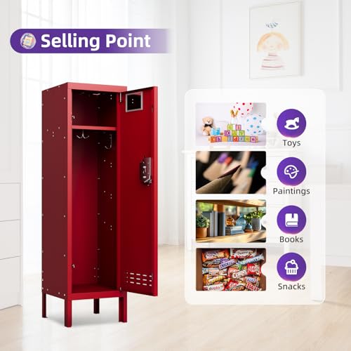 Metal Cabinet with Lockable Door for Office, Gym, School, Home A290