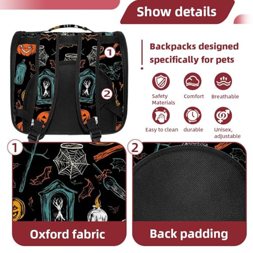 Halloween Pet Carrier Airline Approved for Small Medium Dogs Cats S688252