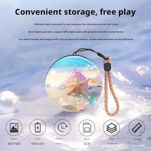 Crystal Ball Video Player with WiFi, 3D Memory Sphere Lamp V21872