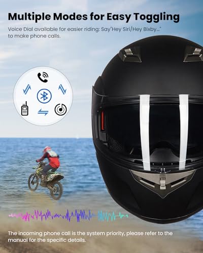 Bluetooth Modular Flip Up Full Face Motorcycle Helmet with Sun Shield Z8557