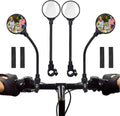Bike Mirror 2 Pack Handlebar Rear View Mirror 360°Rotatable Shockproof Adjustable Handlebar Bicycle Convex Mirrors for Mountain Road Bike Electric Bicycle Accessories