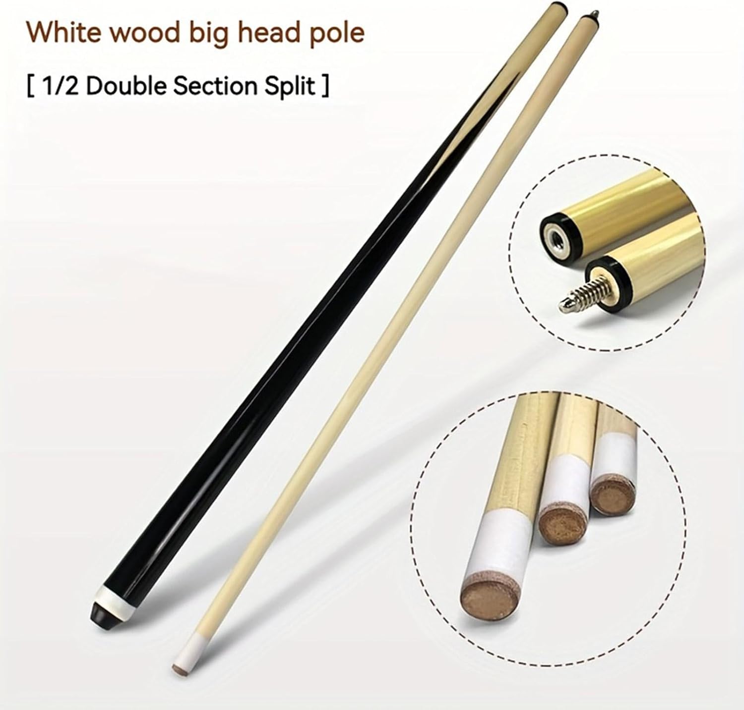 Wooden Billiard Cue Stick for Pool Table Practice I8760