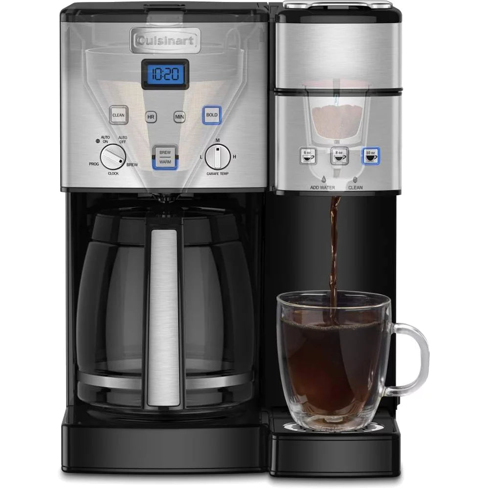 12-Cup Coffee Maker and Single-Serve Brewer with Milk Frother V665792