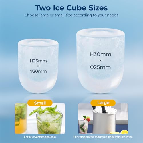 Countertop Ice Maker with Handle, Portable for Home Kitchen RV Camping S35586