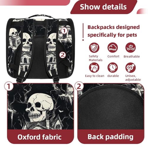 Halloween Cat Backpack Carrier, Breathable Bubble Pet Backpack R5452