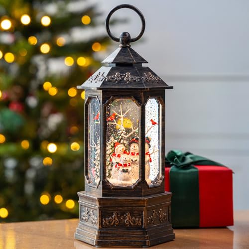 Nutcracker Snow Globe Lantern with Music and Timer Z50315