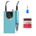 Nail Drill, Portable Cordless Nail Drill Machine, 30000RPM Rechargeable Manicure Electric Nail File Drill Machine Manicure Pedicure Tool, Nail Drill Bits Sanding Ba (Bianco A)